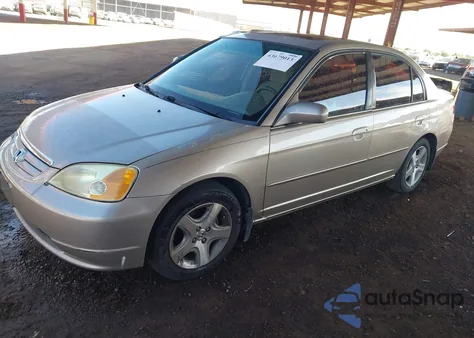 2001 Honda Civic Ex из США, поврежденный, VIN 2HGES25781H547372